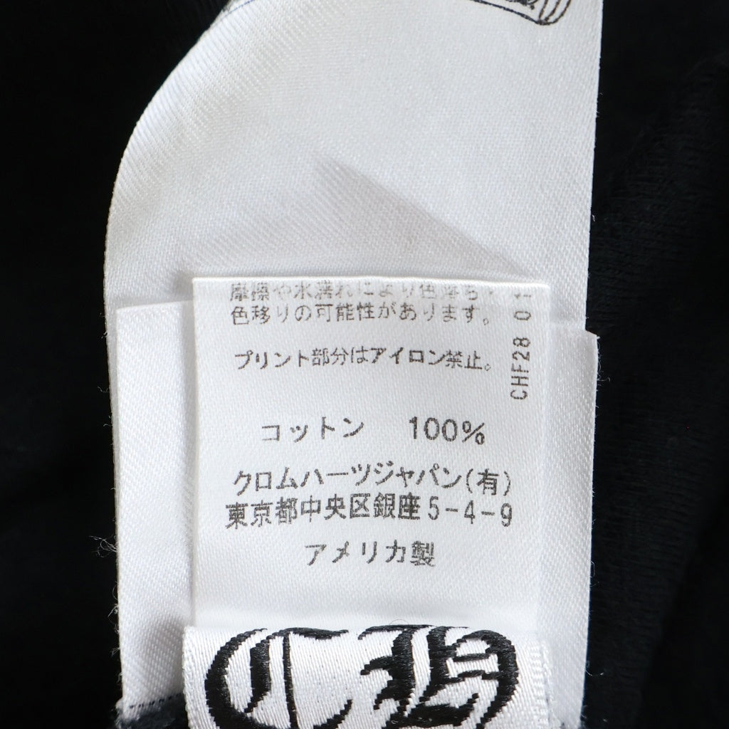 CHROME HEARTS(クロムハーツ) Floral Cross L/S Tee バックフローラルクロス クルーネック 半袖Tシャツ カットソー ブラック