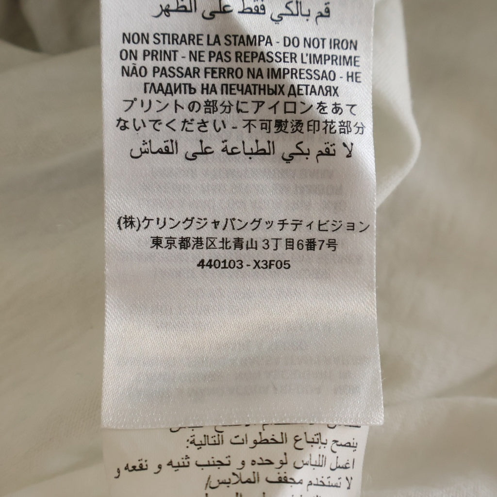GUCCI(グッチ) 17SS ウォッシュ加工ロゴ 半袖Tシャツ カットソー ホワイト 440103 X3F05