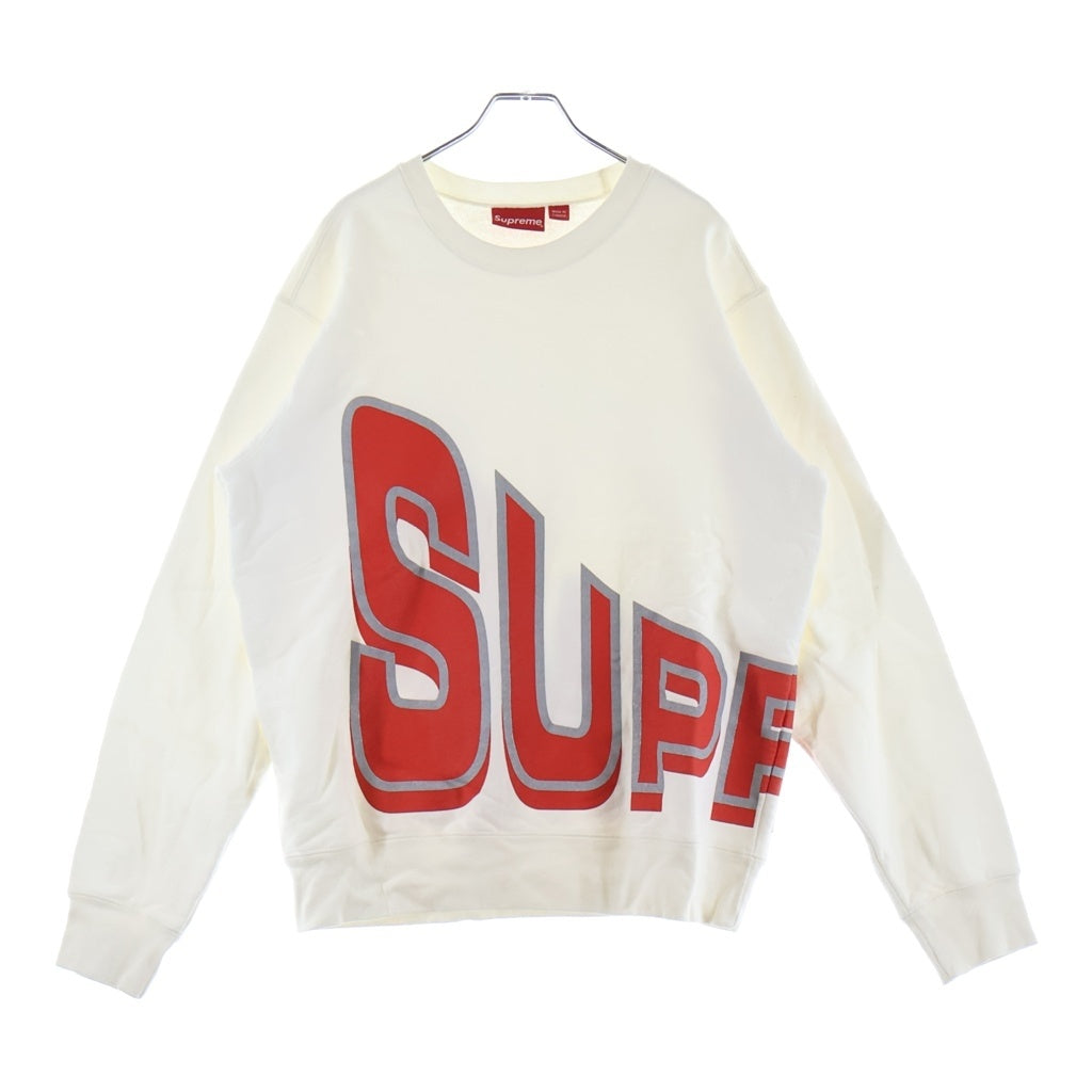 SUPREME シュプリーム 21AW Side Arc Crewneck アーチロゴ クルーネック 長袖スウェット トレーナー ホワイト SUPREME(シュプリーム) 21AW Side Arc Crewneck アーチロゴ クルー