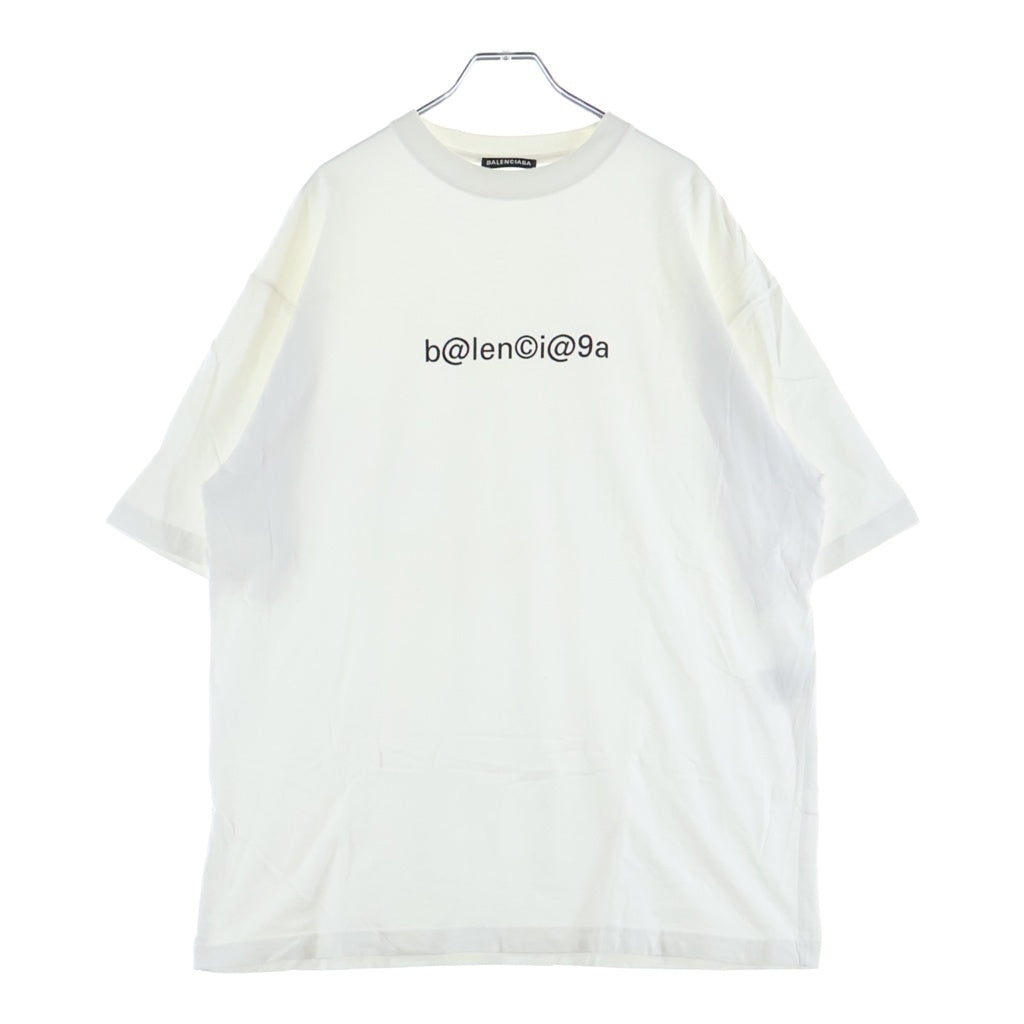 BALENCIAGA(バレンシアガ) 19SS Symbolic Logo Print Tee シンボリックロゴプリント クルーネック 半袖Tシャツ カットソー ホワイト 620969 TIV50