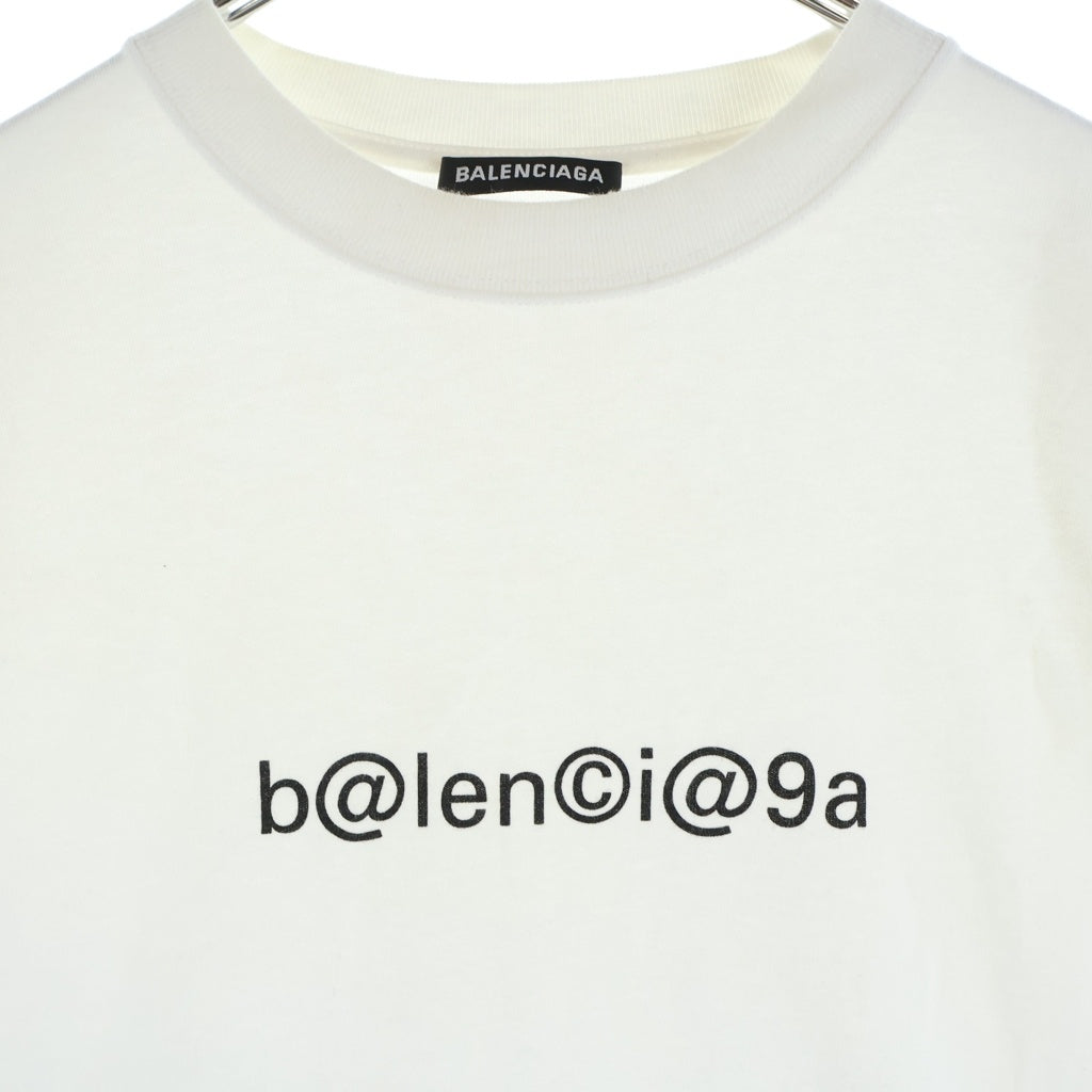 BALENCIAGA(バレンシアガ) 19SS Symbolic Logo Print Tee シンボリックロゴプリント クルーネック 半袖Tシャツ カットソー ホワイト 620969 TIV50