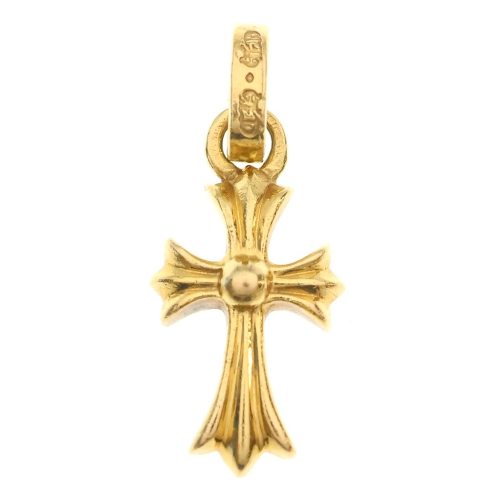 CHROME HEARTS(クロムハーツ) 22K CRS BBYFAT P SAP P ベイビーファット PAVEピンクサファイヤ チャーム ネックレストップ ゴールド