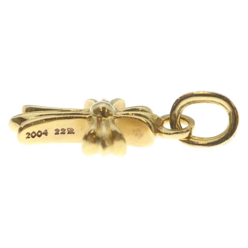 CHROME HEARTS(クロムハーツ) 22K CRS BBYFAT P SAP P ベイビーファット PAVEピンクサファイヤ チャーム ネックレストップ ゴールド