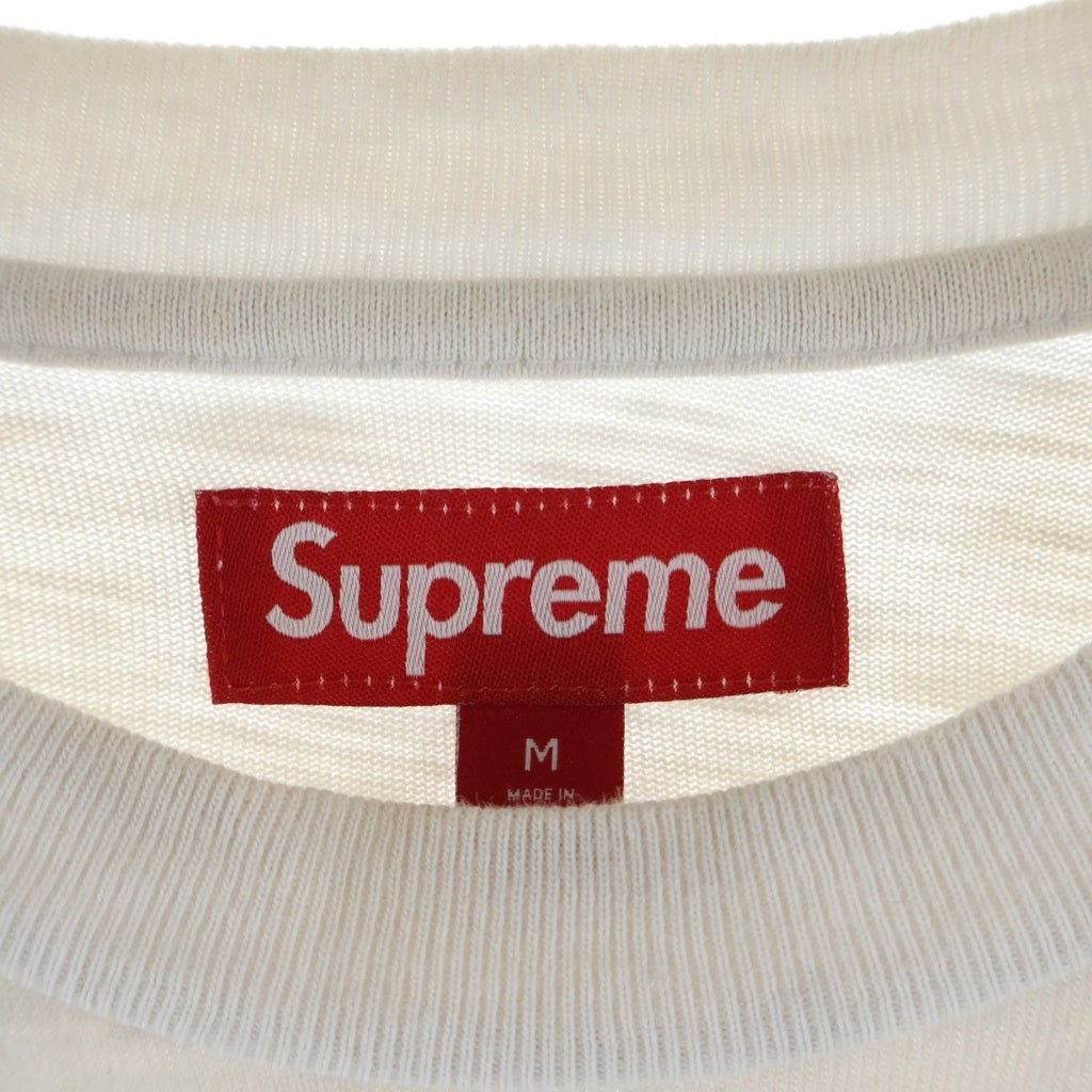 SUPREME(シュプリーム) 24AW Old English L/S Top オールドイングリッシュ 長袖Tシャツ カットソー ホワイト/レッド
