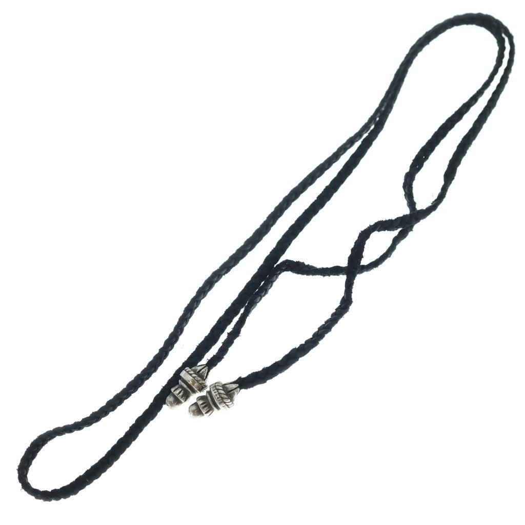 CHROME HEARTS(クロムハーツ) Leather Braid レザーブレード ボロチップ ブラック/シルバー