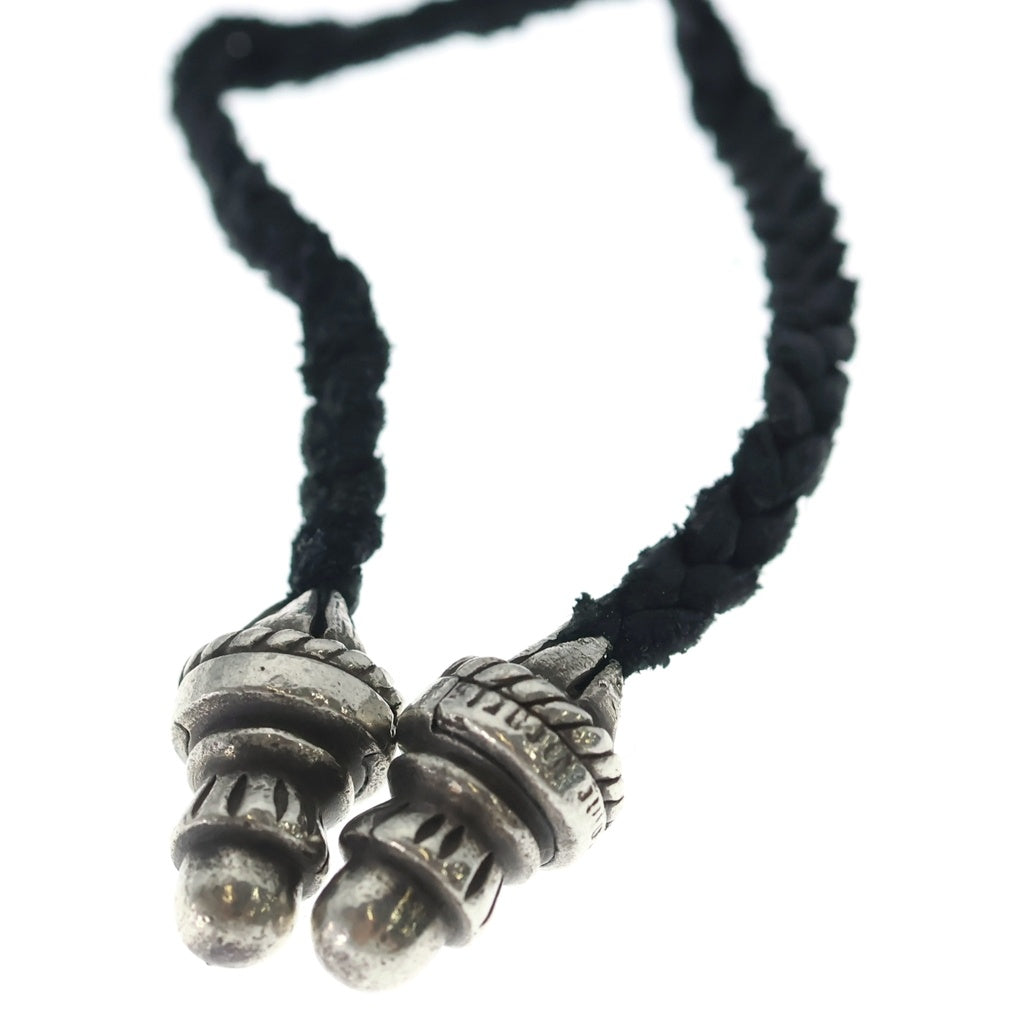 CHROME HEARTS(クロムハーツ) Leather Braid レザーブレード ボロチップ ブラック/シルバー