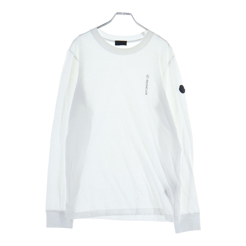 MONCLER(モンクレール) MAGLIA MANICA LUNGA フロントロゴプリント 長袖Tシャツ ホワイト I20918D00008 89A17