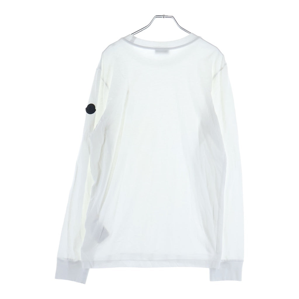 MONCLER(モンクレール) MAGLIA MANICA LUNGA フロントロゴプリント 長袖Tシャツ ホワイト I20918D00008 89A17