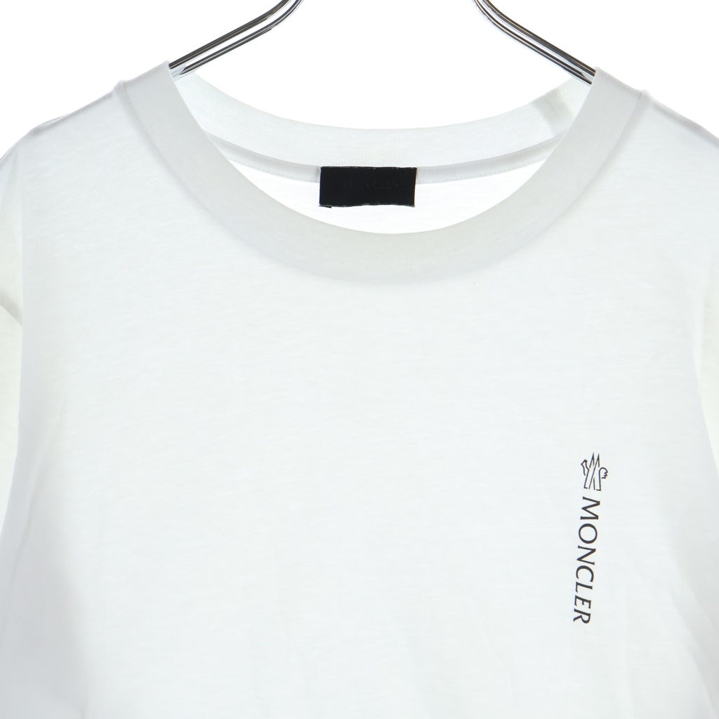 MONCLER(モンクレール) MAGLIA MANICA LUNGA フロントロゴプリント 長袖Tシャツ ホワイト I20918D00008 89A17