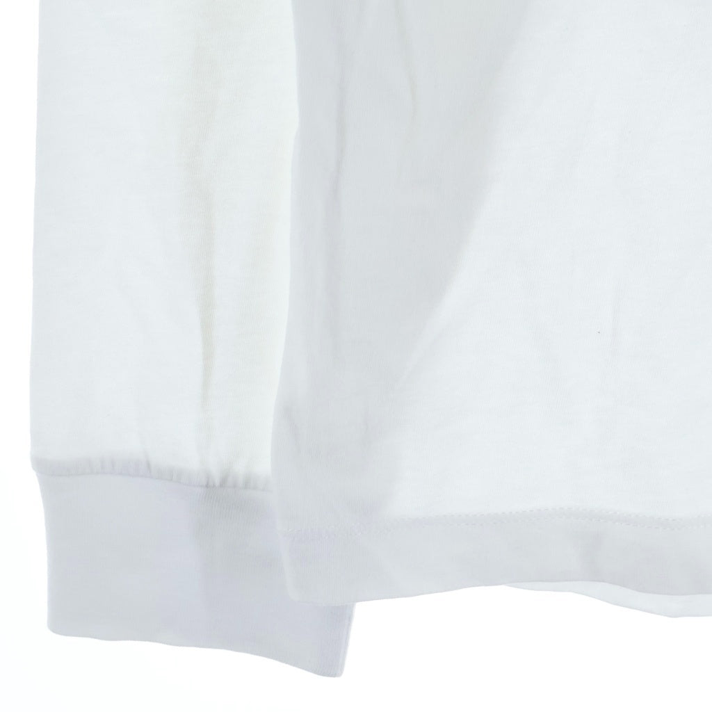 MONCLER(モンクレール) MAGLIA MANICA LUNGA フロントロゴプリント 長袖Tシャツ ホワイト I20918D00008 89A17
