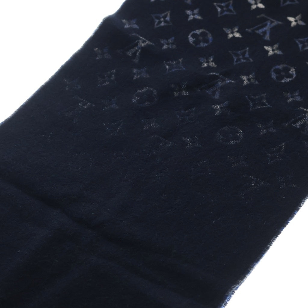 LOUIS VUITTON(ルイヴィトン) モノグラム グラディエントタータン マフラー ストール ネイビー M71348