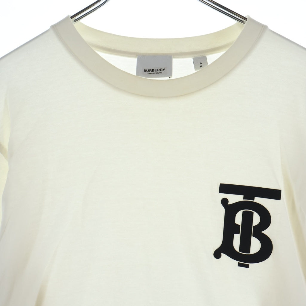 BURBERRY(バーバリー) TB MONOGLAM ONEPOINT TEE TBロゴクルーネック長袖Tシャツ ホワイト 8024600