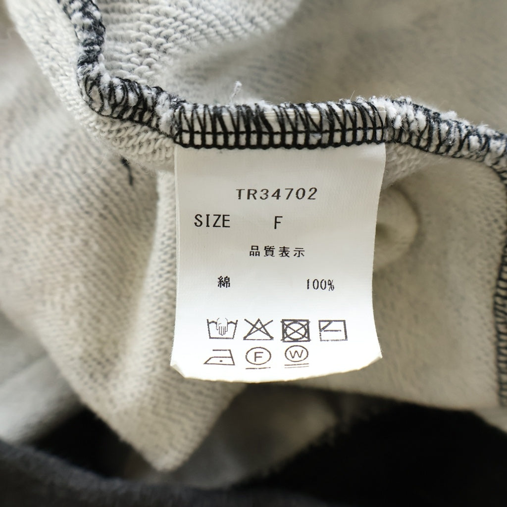 NO BRAND(ノーブランド) HEREDTHREAD print hoodie 2 toys ザレッドスレッド トロンプルイユ ジップアップ フーディー パーカー ブラック TR34702