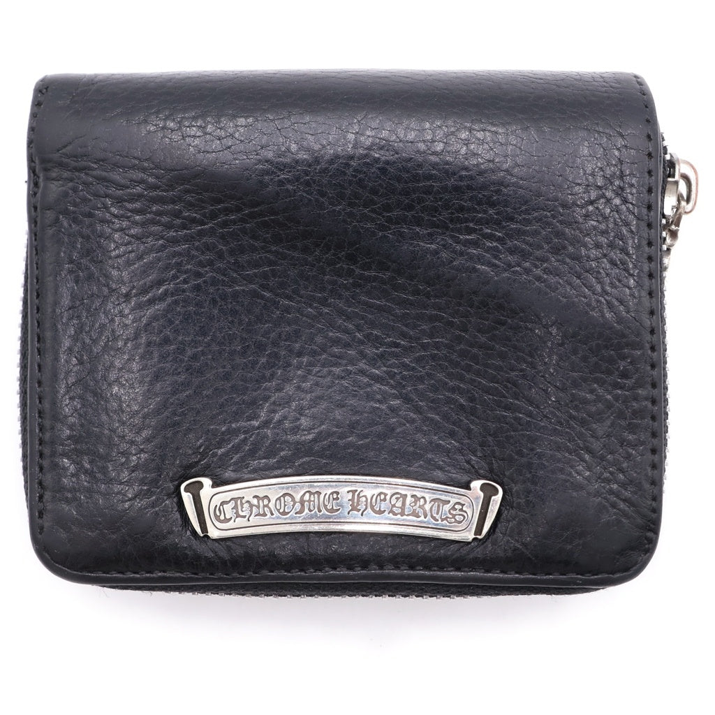 CHROME HEARTS(クロムハーツ) SQ ZIP BILL スクエアジップビル レザーウォレット 財布 ブラック