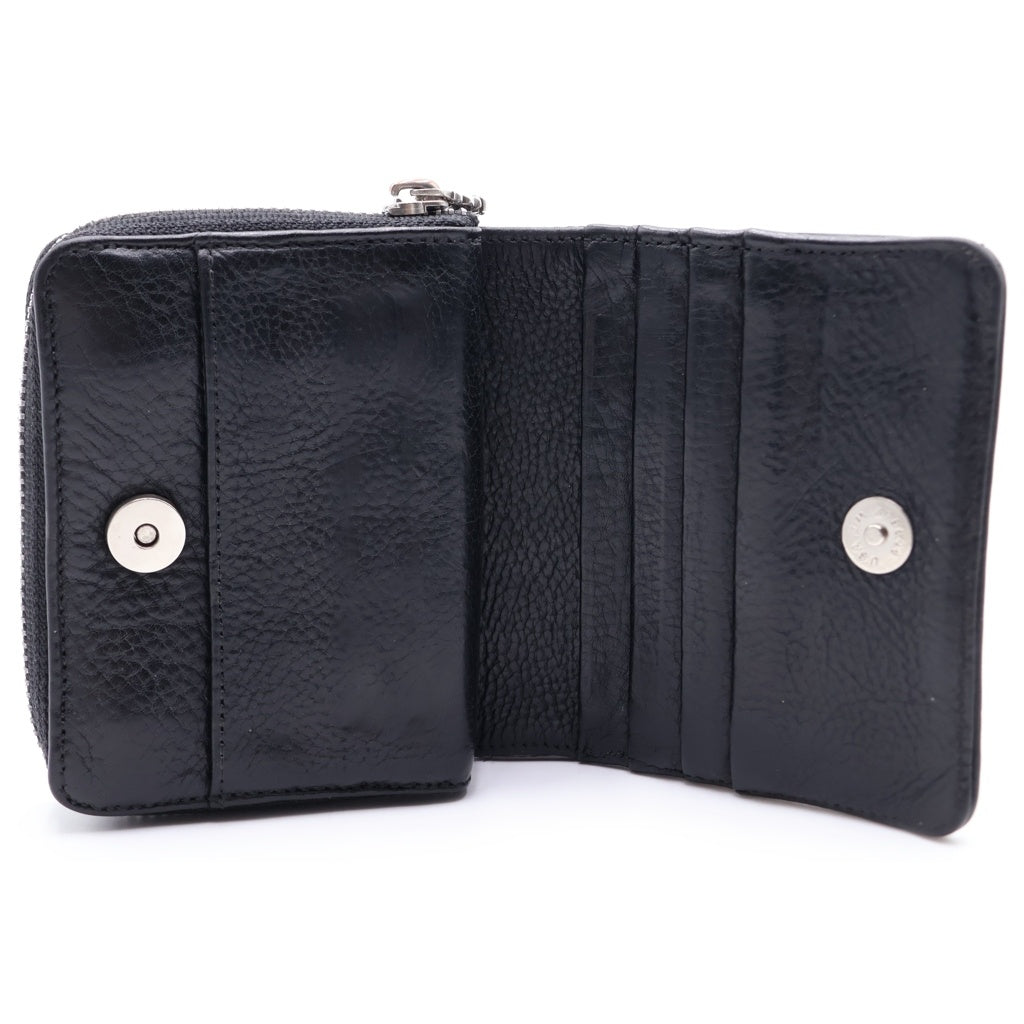 CHROME HEARTS(クロムハーツ) SQ ZIP BILL スクエアジップビル レザーウォレット 財布 ブラック