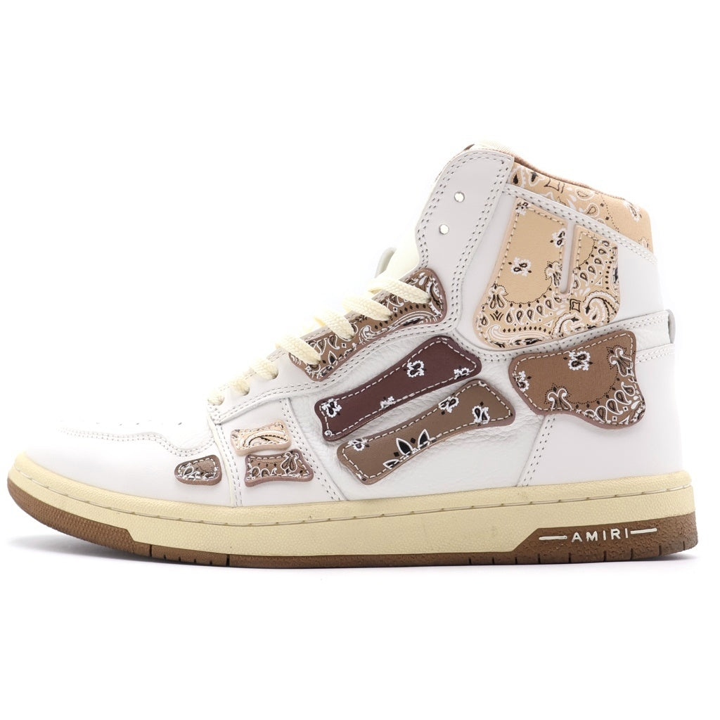 AMIRI アミリ Bandana Skel Top Hi PF22MFS032-126 バンダナ スケル トップ ハイ ハイカットスニーカー シューズ ホワイト/ブラウン US10/28.0cm AMIRI(アミリ) Bandana Skel Top Hi PF22MFS032-126 バンダナ スケル