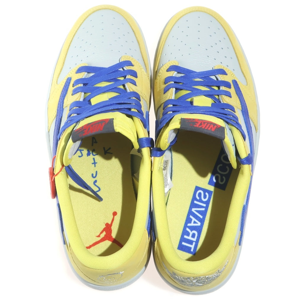 NIKE(ナイキ) ×TRAVIS SCOTT WMNS AIR JORDAN 1 RETRO LOW OG Canary ウィメンズ トラヴィススコット エアジョーダン1 ローカットスニーカー US10.5/27.5cm DZ4137-700 レディース