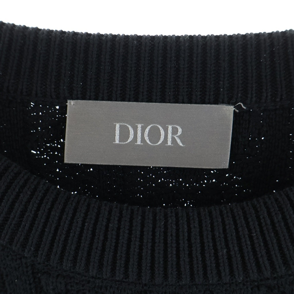 DIOR(ディオール) 25AW OBLIQUE SWEATER オブリーク 総柄 クルーネック ニット セーター ブラック 513M634A7003