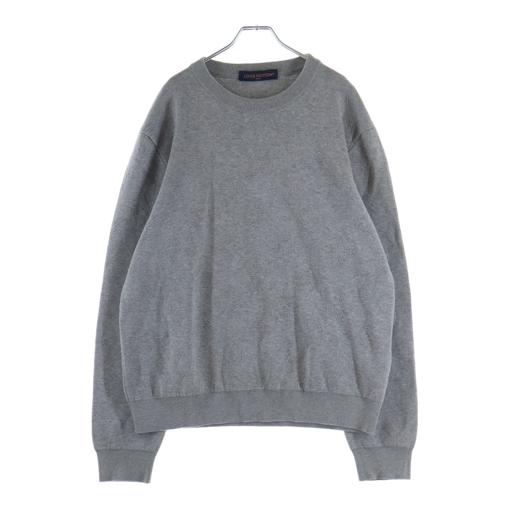 LOUIS VUITTON(ルイヴィトン) SAFARI MONOGRAM POINTED PULLOVER サファリ モノグラム ポインテッド プルオーバー ニットセーター グレー RM261MM AUR HSN95W