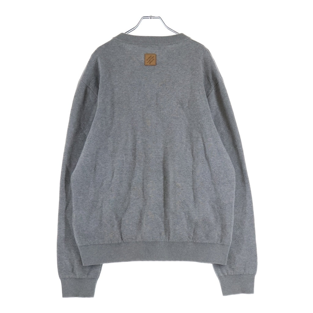 LOUIS VUITTON(ルイヴィトン) SAFARI MONOGRAM POINTED PULLOVER サファリ モノグラム ポインテッド プルオーバー ニットセーター グレー RM261MM AUR HSN95W
