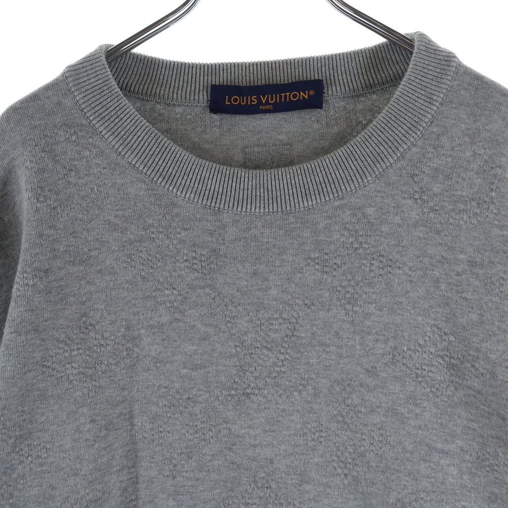 LOUIS VUITTON(ルイヴィトン) SAFARI MONOGRAM POINTED PULLOVER サファリ モノグラム ポインテッド プルオーバー ニットセーター グレー RM261MM AUR HSN95W