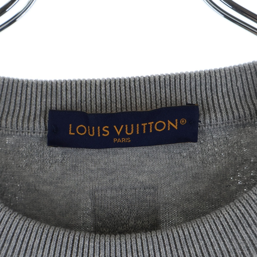 LOUIS VUITTON(ルイヴィトン) SAFARI MONOGRAM POINTED PULLOVER サファリ モノグラム ポインテッド プルオーバー ニットセーター グレー RM261MM AUR HSN95W