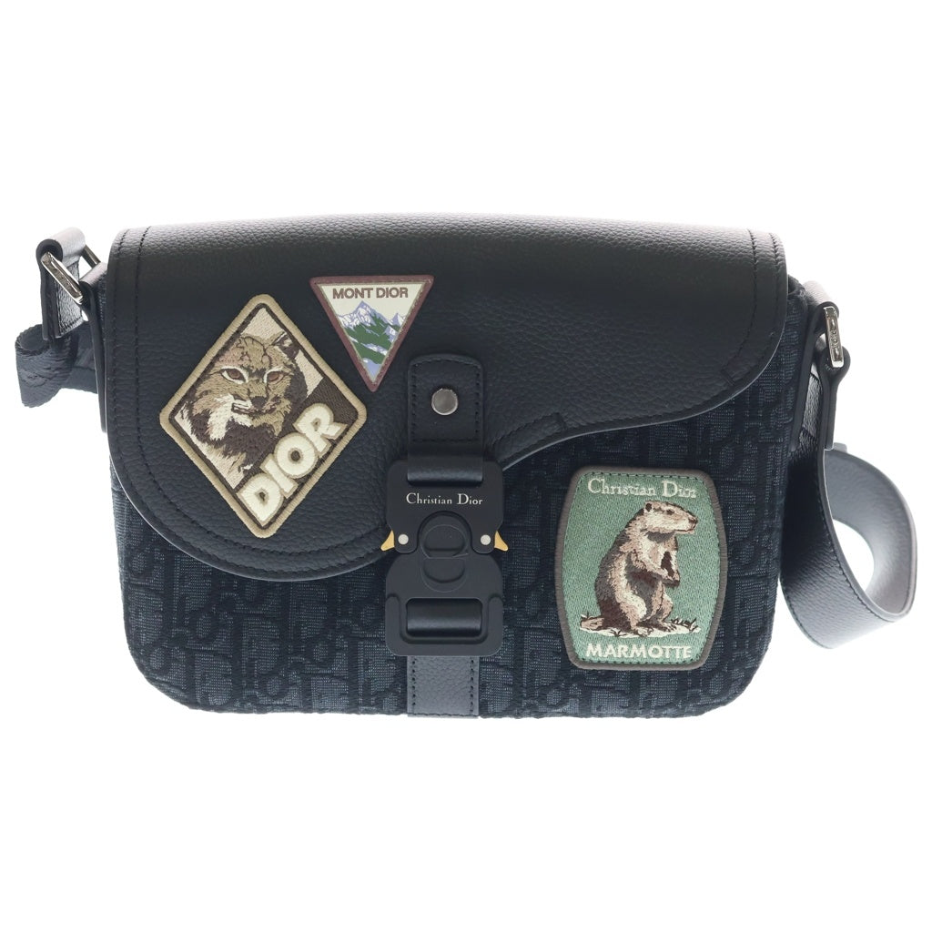 DIOR(ディオール) SADDLE フラップ付き メッセンジャーバッグ スモール ブラック レディース