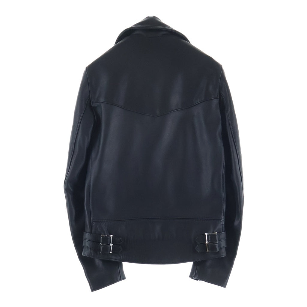 Lewis Leathers(ルイスレザー) × HYSTERIC GLAMOUR Ramones LIGHTNING × ヒステリックグラマー ラモーンズ ライトニング カウレザー ライダースジャケット ブラック 0253LB05