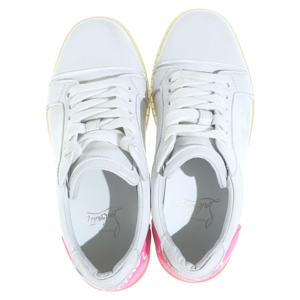 CHRISTIAN LOUBOUTIN(クリスチャンルブタン) Fun Vieira ファン ヴィエイラ レザー ローカットスニーカー シューズ レディース ホワイト/ピンク