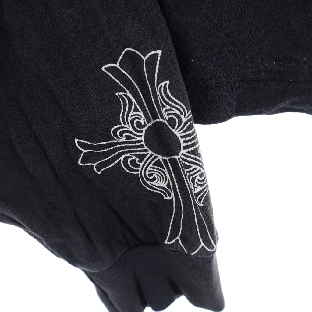 CHROME HEARTS(クロムハーツ) OLD オールド ヴァインダガー ムネポケットプリント クルーネック 長袖Tシャツ ブラック