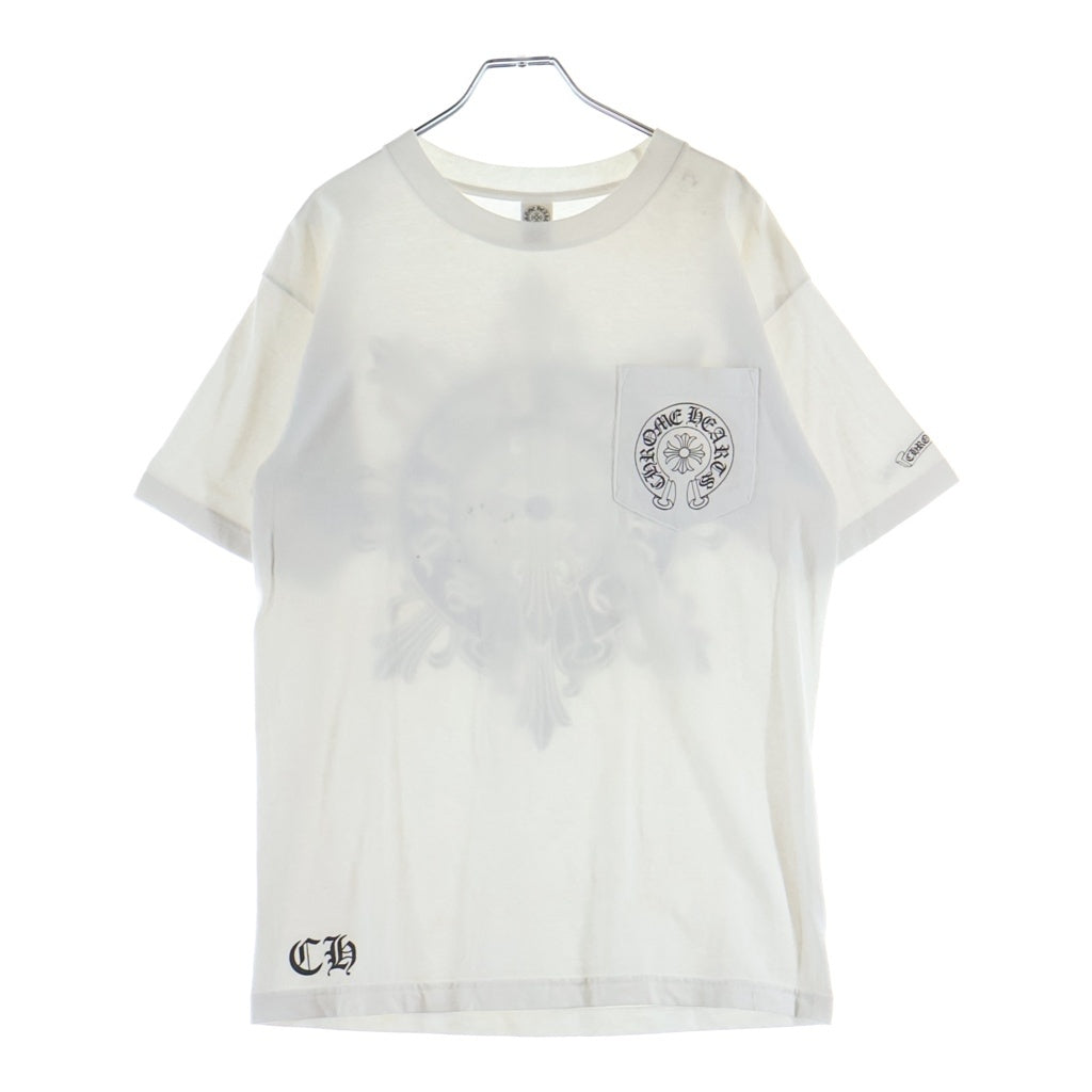 CHROME HEARTS(クロムハーツ) OLD BACK CROSS オールド バッククロスプリント 半袖Tシャツ ホワイト
