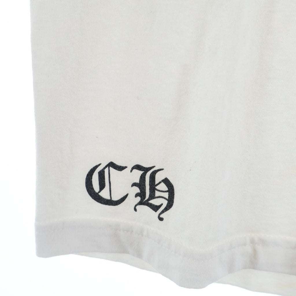 CHROME HEARTS(クロムハーツ) OLD BACK CROSS オールド バッククロスプリント 半袖Tシャツ ホワイト