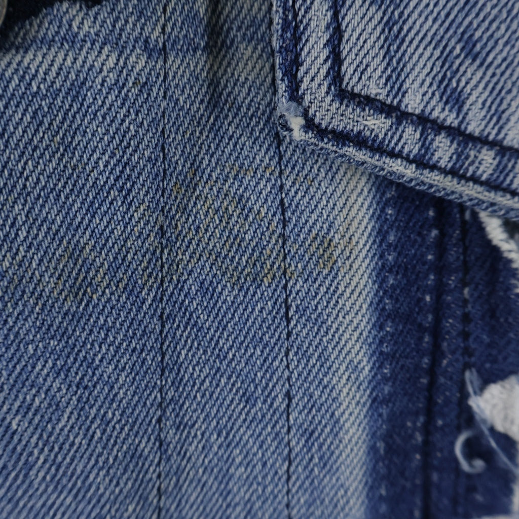 READY MADE(レディメイド) ×DENIM TEARS デニムティアーズ 再構築 フラワー刺繍 デニムジャケット インディゴブルー RE-DT-BL-00-00-14