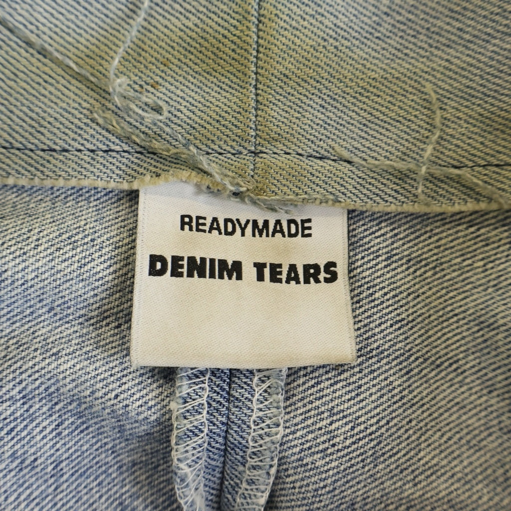 READY MADE(レディメイド) ×DENIM TEARS デニムティアーズ 再構築 フラワー刺繍 デニムジャケット インディゴブルー RE-DT-BL-00-00-14