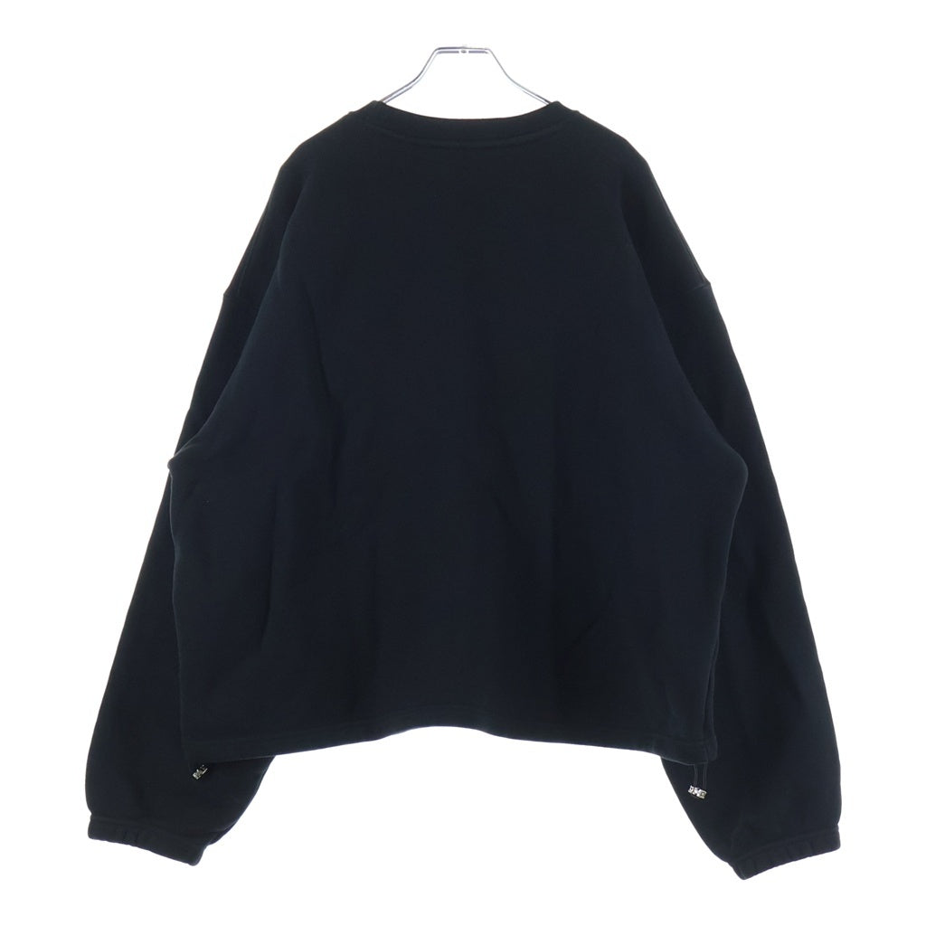 THUG CLUB(サグクラブ) 24SS エンブレムロゴ ヘビーウェイト クルーネック スウェット トレーナー ブラック TC24SS2301