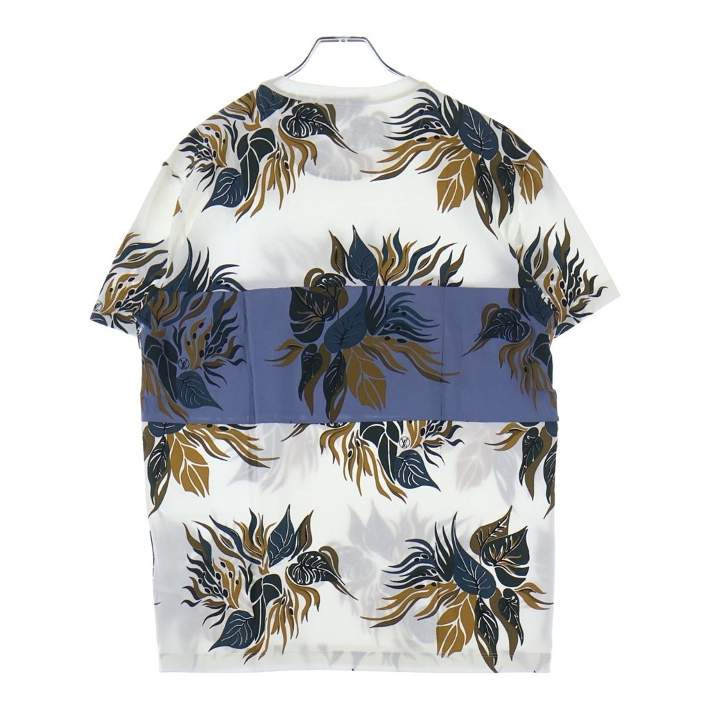 LOUIS VUITTON(ルイヴィトン) 18SS ボタニカル柄 クルーネック半袖Tシャツ カットソー ホワイト/ブルー RM181M FMB HEY02W