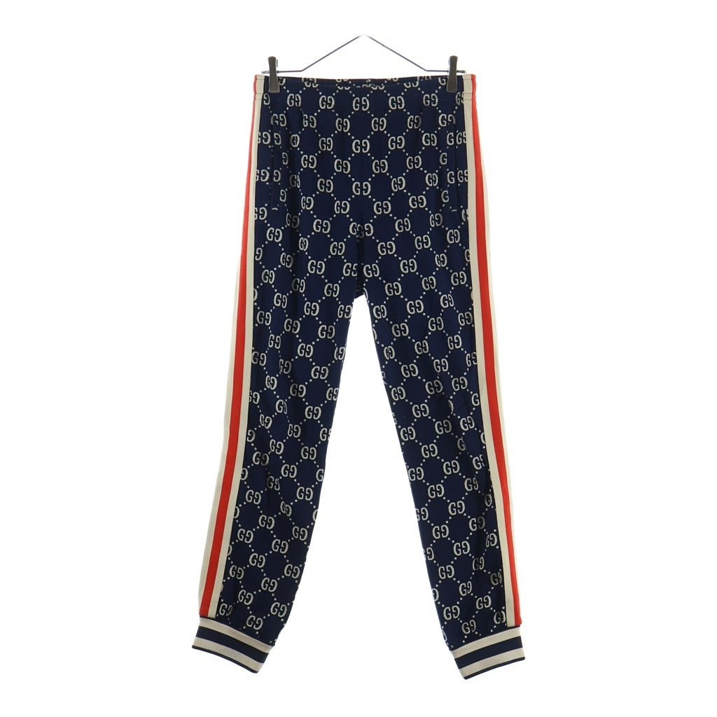 GUCCI(グッチ) 18AW GG JACQUARD SWEAT PANTS GGジャガード ジョギング スウェットトラックパンツ ネイビー 496920 X9V05