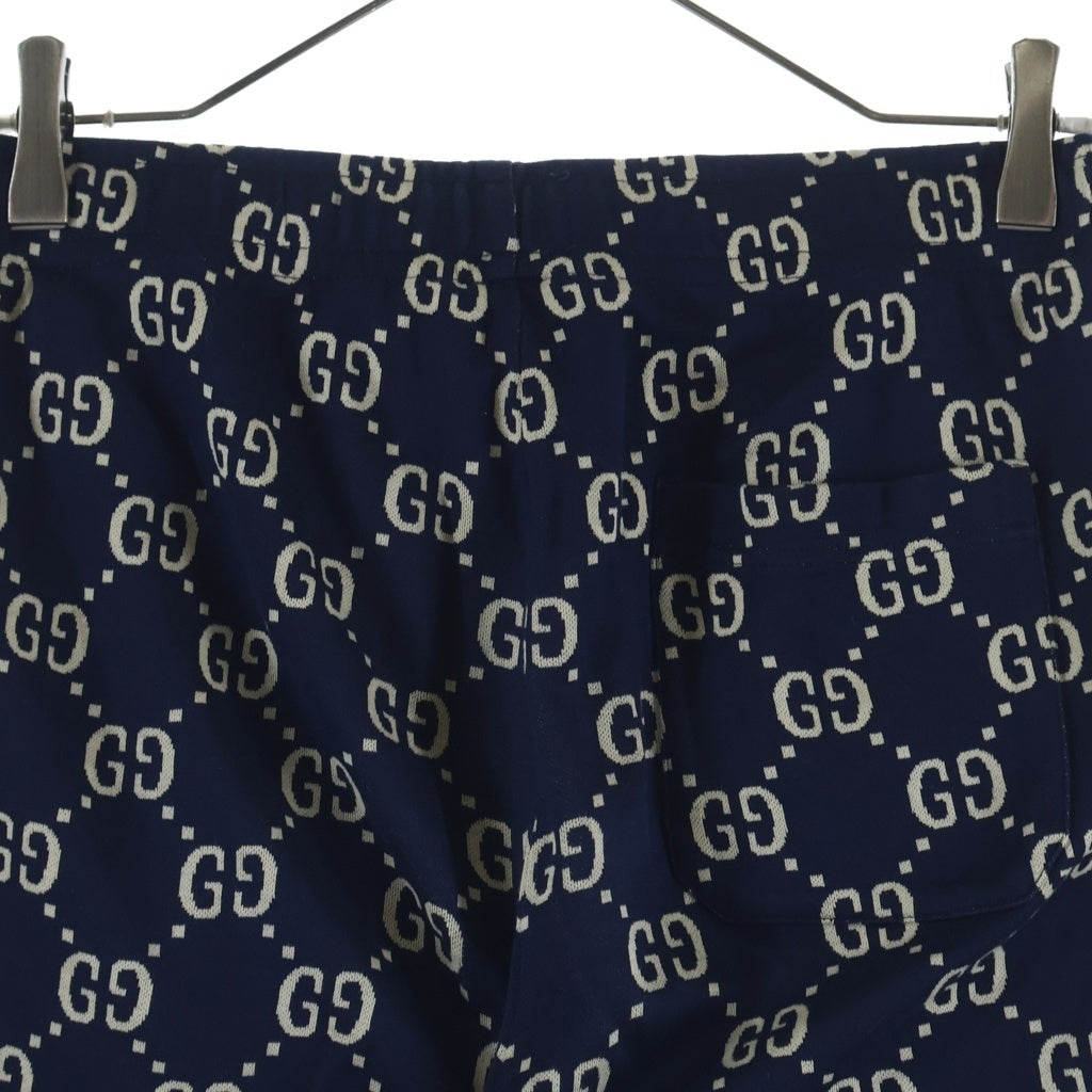 GUCCI(グッチ) 18AW GG JACQUARD SWEAT PANTS GGジャガード ジョギング スウェットトラックパンツ ネイビー 496920 X9V05
