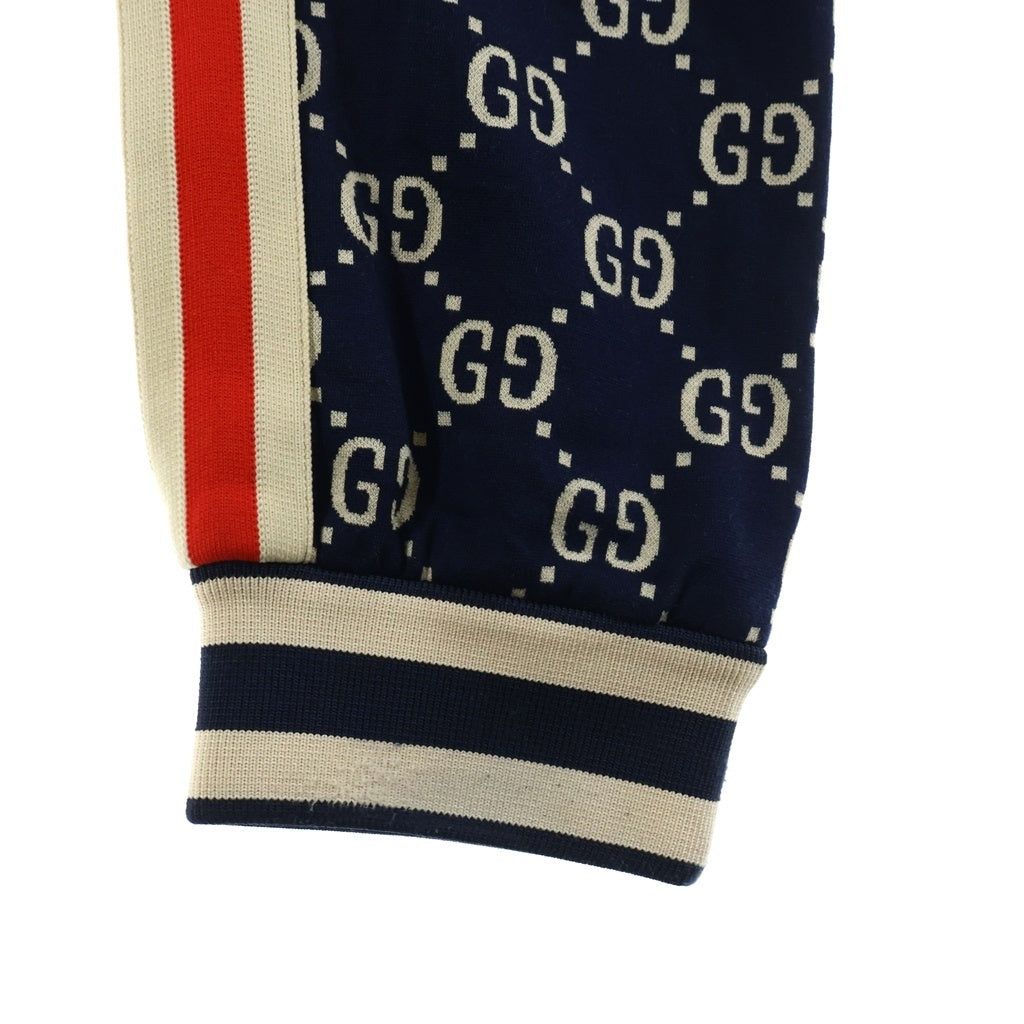 GUCCI(グッチ) 18AW GG JACQUARD SWEAT PANTS GGジャガード ジョギング スウェットトラックパンツ ネイビー 496920 X9V05