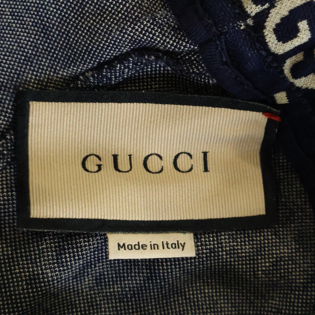 GUCCI(グッチ) 18AW GG JACQUARD SWEAT PANTS GGジャガード ジョギング スウェットトラックパンツ ネイビー 496920 X9V05