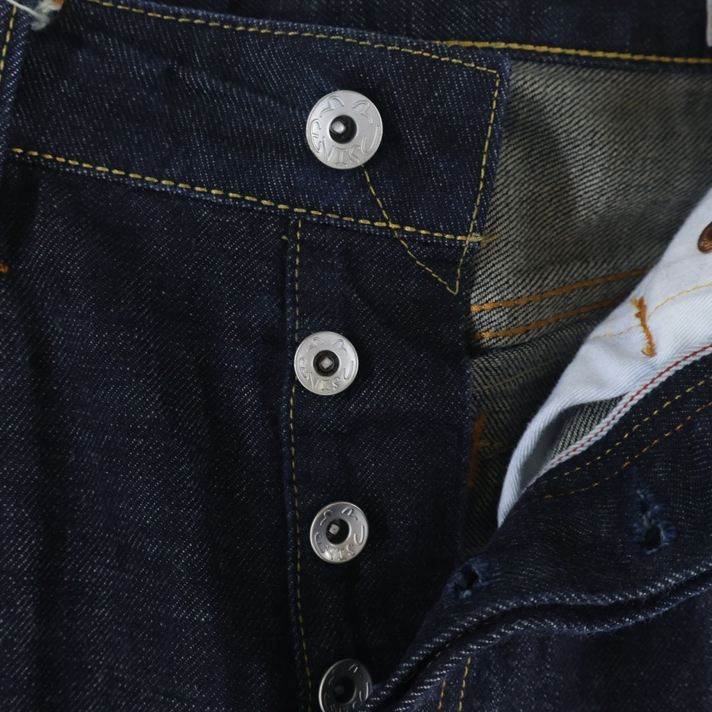 EVISU(エビス) ハンドブラシ大黒プリントと波刺繍 リラックスフィット デニムパンツ インディゴ 2EAHTM5JE106730DN