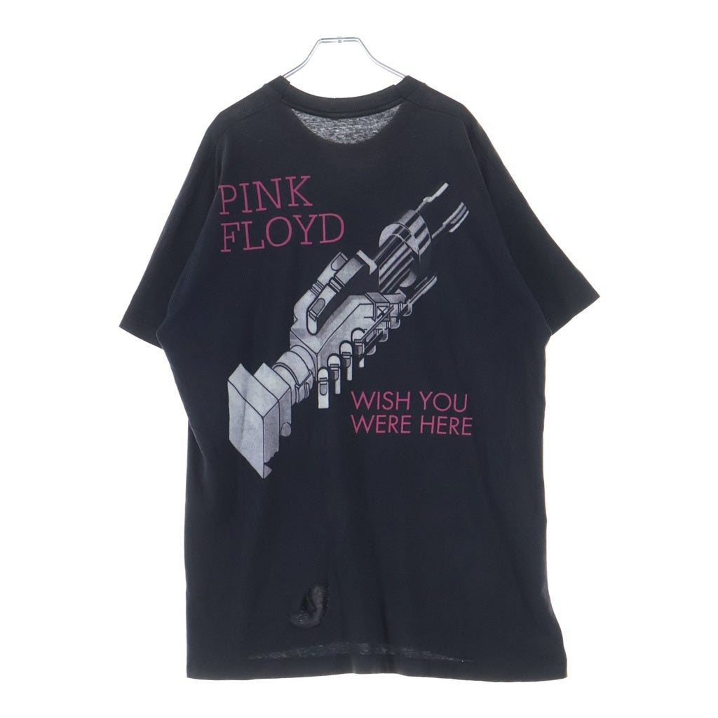 VINTAGE(ヴィンテージ) 90S PINK FLOYD WISH YOU WERE HERE ピンクフロイド 両面プリントロゴ 半袖Tシャツ カットソー ブラック