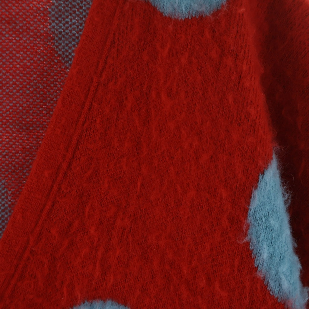 SUPREME(シュプリーム) 20SS Brushed Polka Dot Cardigan ブラッシュド ポルカ ドット モヘア長袖ニット カーディガン レッド