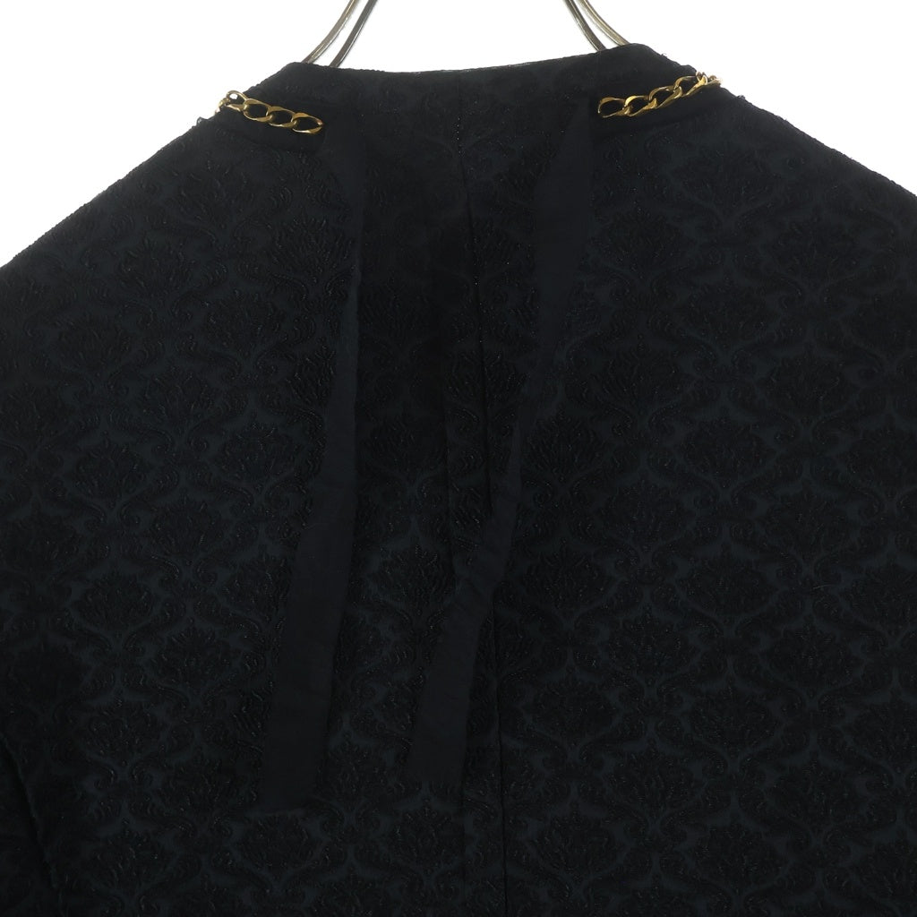 UNDERCOVER(アンダーカバー) 25SS PATTERNED JACQUARD JACKET チェーン装飾 パターンド ジャガードジャケット ブラック レディース UC1E4205-1