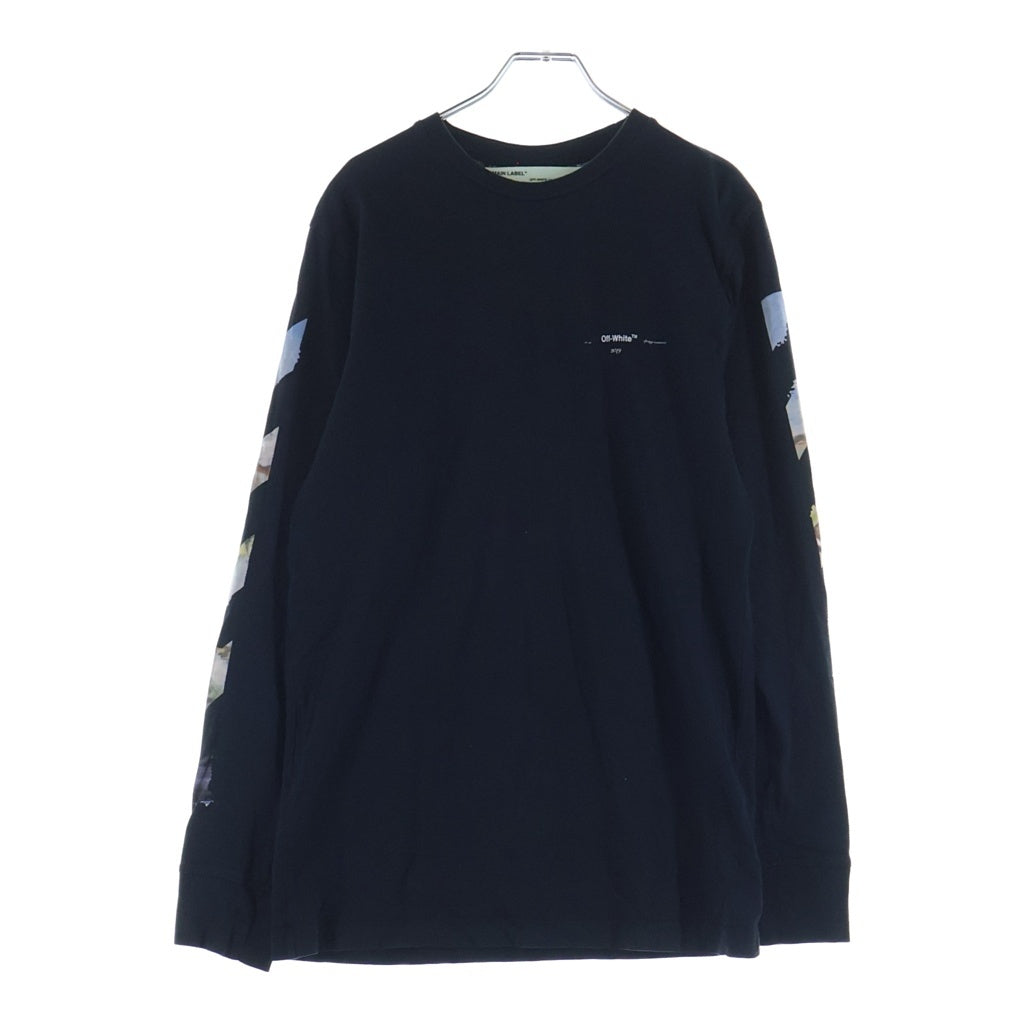 OFF-WHITE(オフホワイト) 19SS DIAG COLORED ARROWS L/S TEE ダイアグ カラード 長袖Tシャツ カットソー ブラック OMAB001R19185012