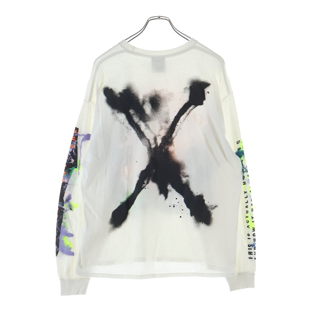 SAINT MICHAEL(セントマイケル) Cali Thornhill DeWitt PEOPLE PROBLEM 2020 カリ ソーンヒル・デウィット グラフィック 長袖Tシャツ カットソー ホワイト