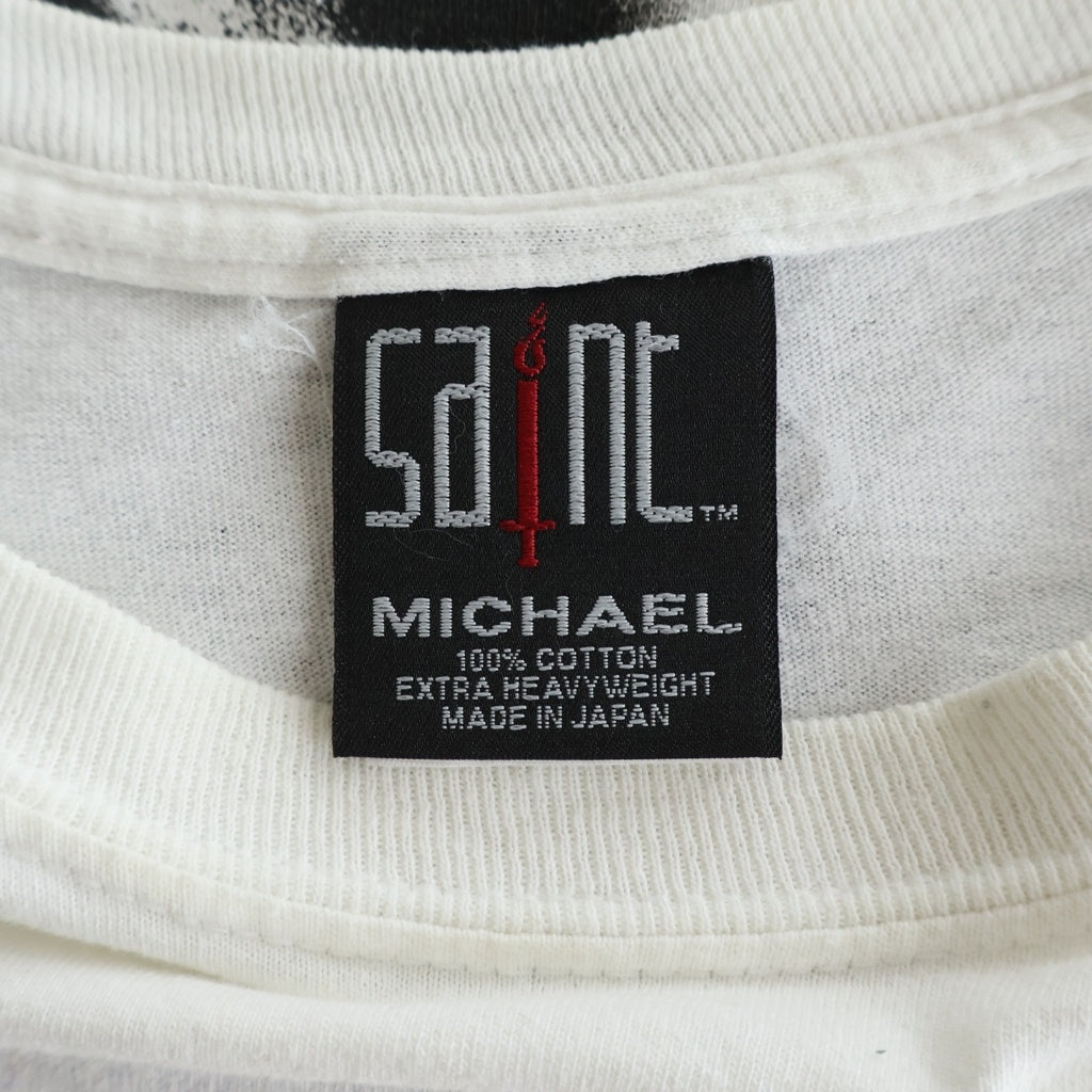 SAINT MICHAEL(セントマイケル) Cali Thornhill DeWitt PEOPLE PROBLEM 2020 カリ ソーンヒル・デウィット グラフィック 長袖Tシャツ カットソー ホワイト