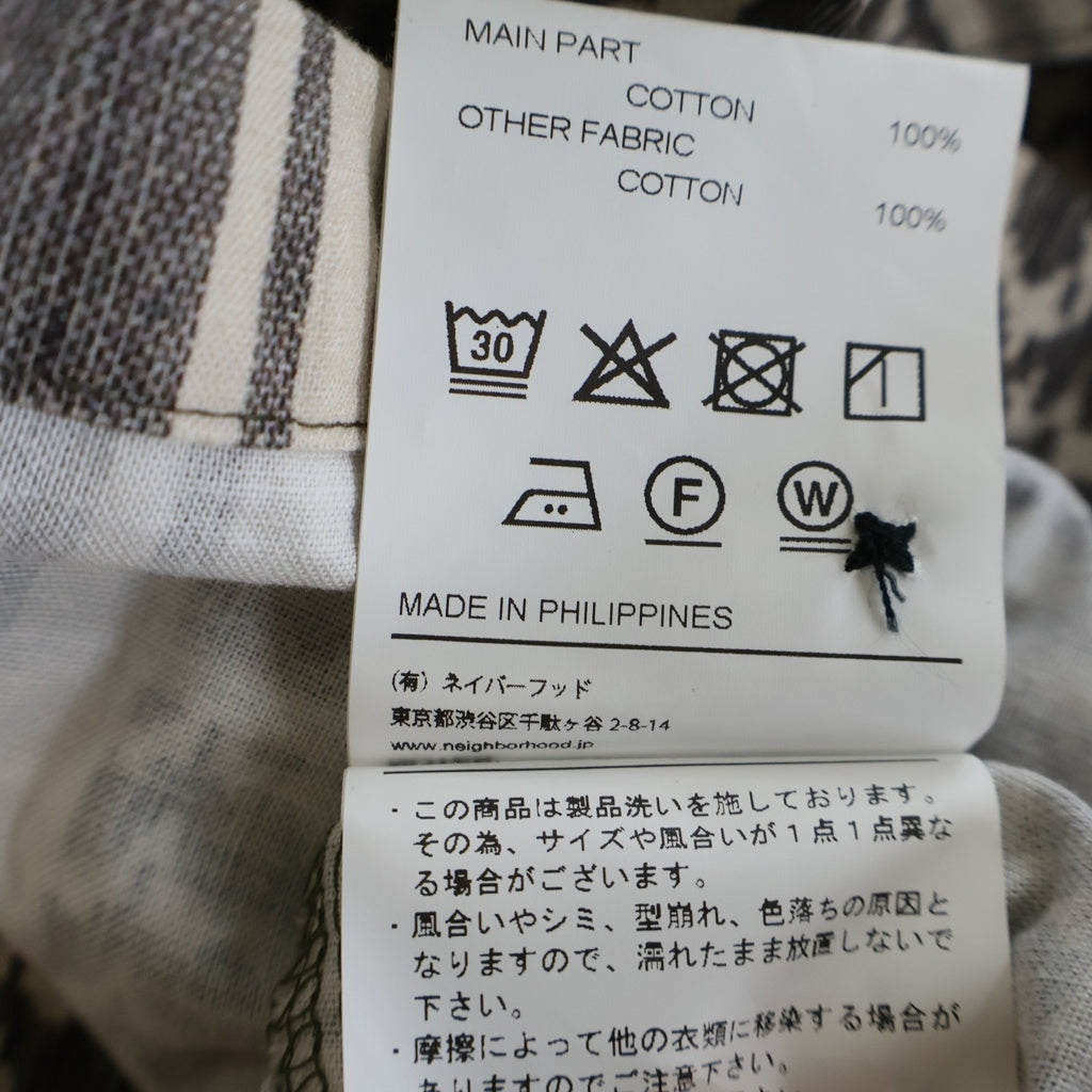 NEIGHBORHOOD(ネイバーフッド) 26SS SHEMAGH PATTERN SHIRT シェマグ柄 パターンド オープンカラー半袖シャツ ブラウン/グレー 261TSNH-SHM12