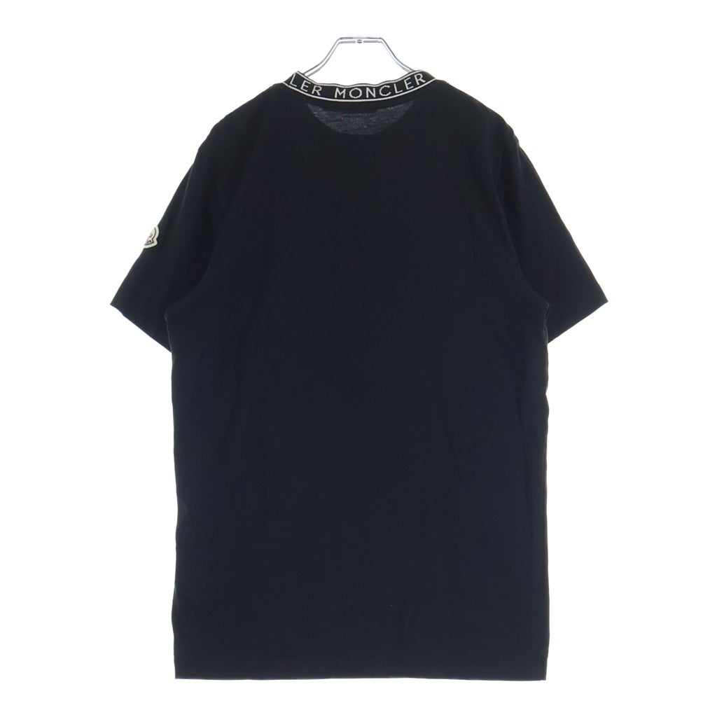 MONCLER(モンクレール) 25SS ネックロゴ クルーネック半袖Tシャツ カットソー ブラック K10918C00027 8390T