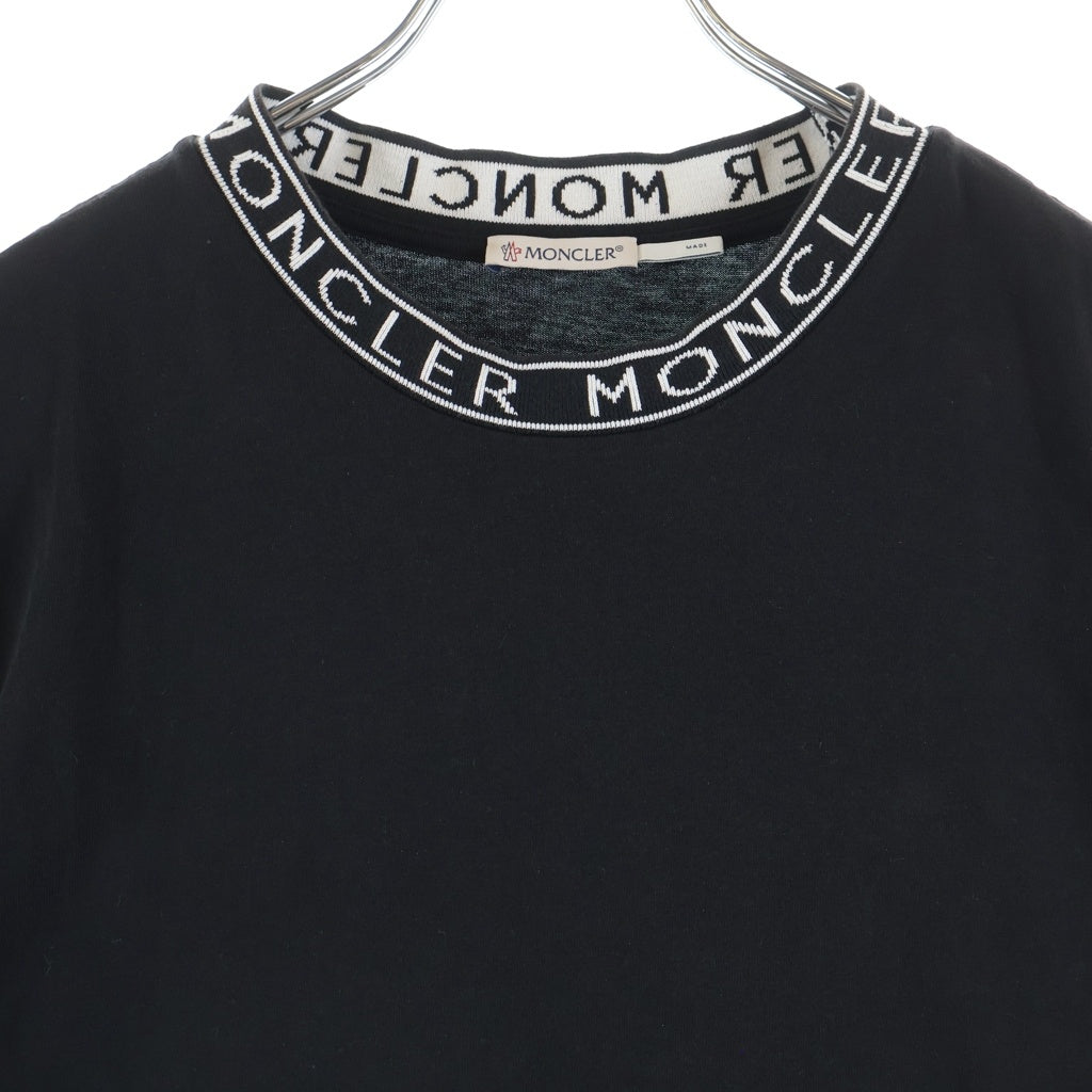 MONCLER(モンクレール) 25SS ネックロゴ クルーネック半袖Tシャツ カットソー ブラック K10918C00027 8390T